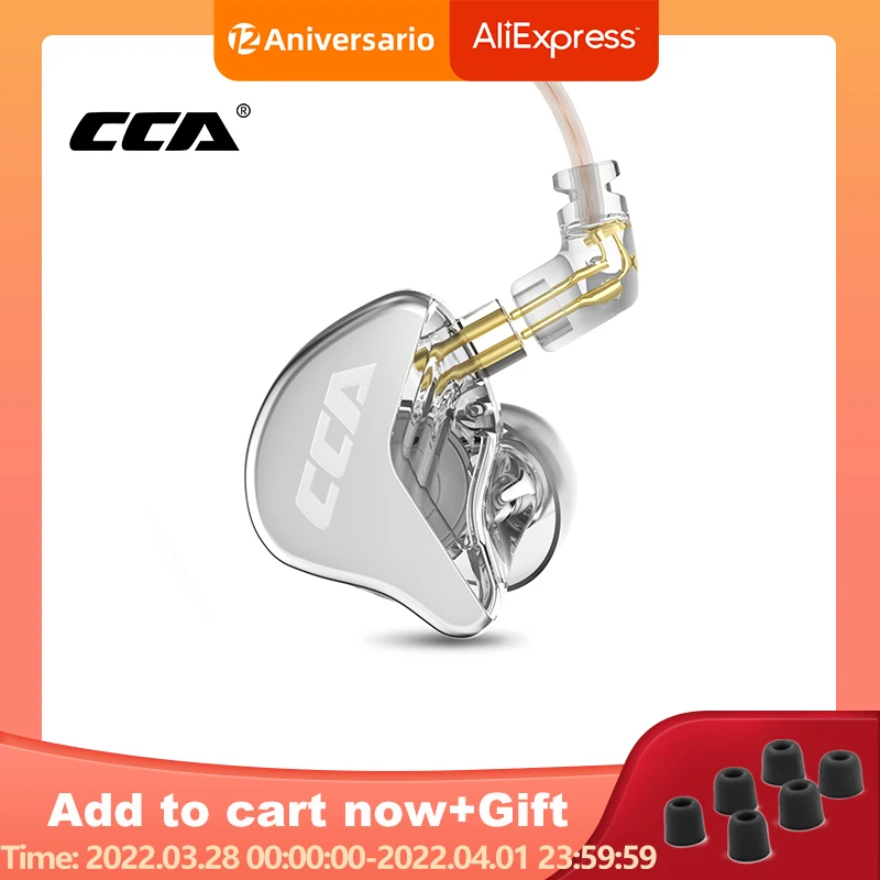 Проводная Hi-Fi гарнитура CCA CRA наушники для монитора с шумоподавлением спортивные