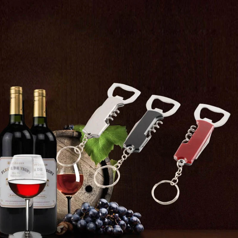  Multifunctional Bottle Opener Stainless Steel Wine Opener Keychain Bottle Opener Jar Beer Bottle Opener Home Kitchen Accessories 