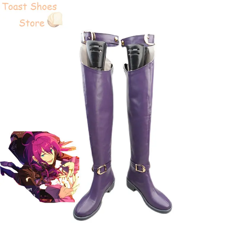 

Game Ensemble Stars Distorted Heart Ayase Mayoi Cosplay Shoes PU Leather Shoes Halloween Carnival Boots Props Costume Prop