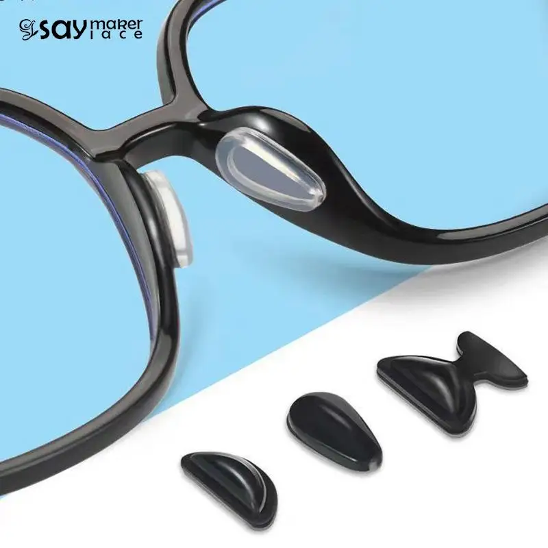 

10PCS=5Pairs Silicone Eyeglass Nose Pads Adhesive Silicone Anti-Slip Stick On Nosepads For Eyeglass Sunglasses