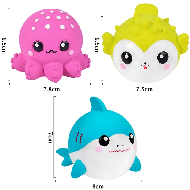 SqueakyToys For Small Dogs Marine animals Puppy Balls Teething Toys Pet Toys Fun For Indoor Puppies And Dogs Chewing And Playing 5