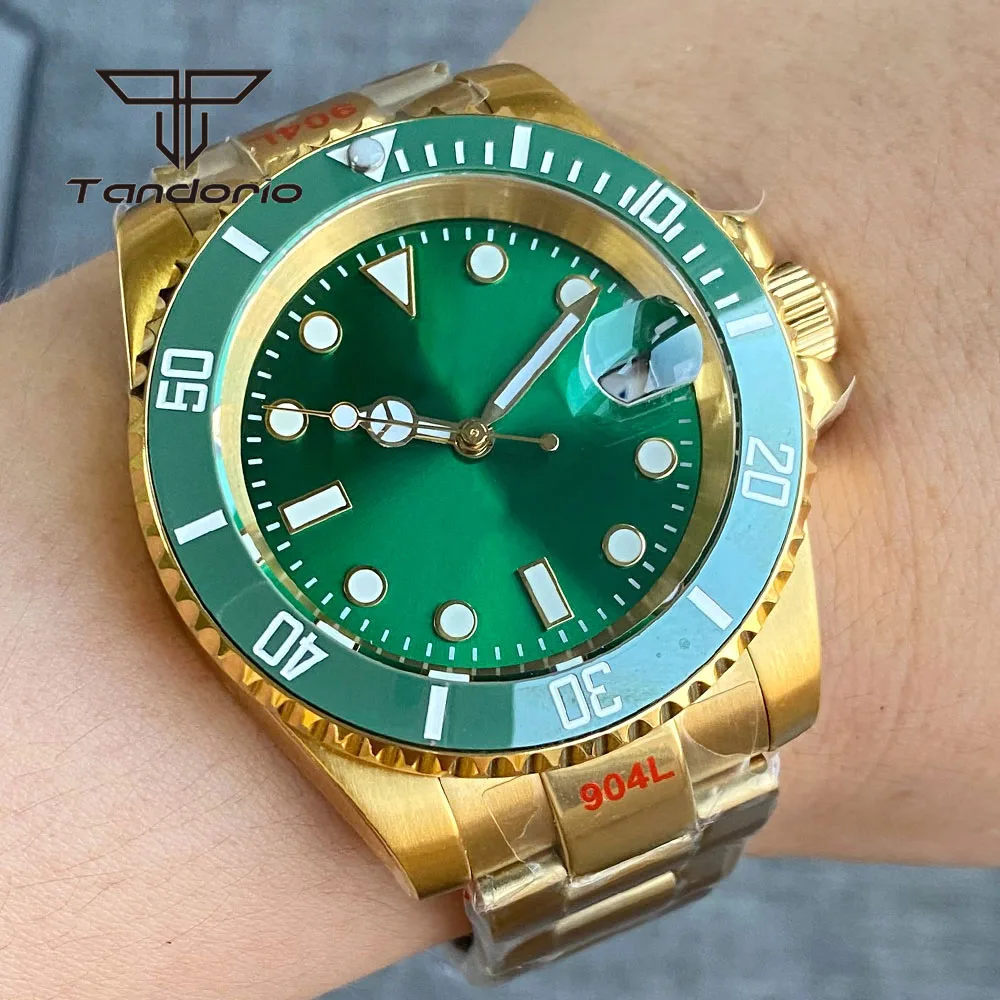 

Мужские автоматические часы с золотистым покрытием, 40 мм