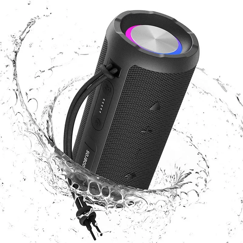 

Portable Bluetooth Speaker TWS Surround Sound Subwoofer IPX7 Waterproof RGB Outdoor HIFI Pillar Speaker Subwoofer Stereo Speaker
