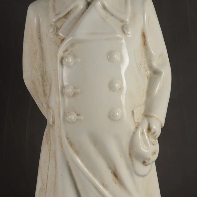 Kínai Fehér Porcelán Mao Zedong Figura Elnök, Szobor 14,2 Hüvelyk - Image 5