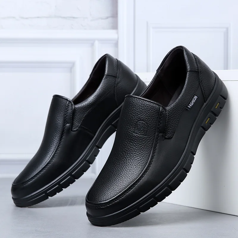 New Genuine Leather Handmade Shoes Casual Shoes For Men Flat Platform Walking Shoe Outdoor Footwear Loafers Breathable Sneakers 2