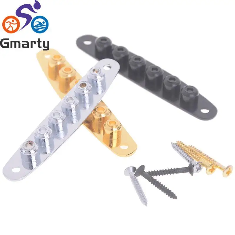 

New Metal Electric Guitar String Ferrules Bushing Plate Bridge Thru Body Ferrules Bushing Plate Guitar Accesorios