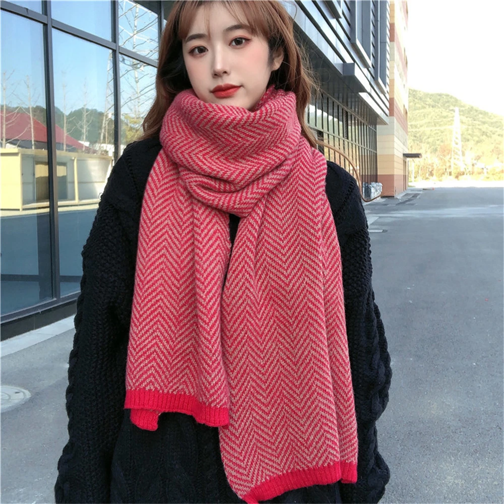 Корейская версия шарфы в елочку