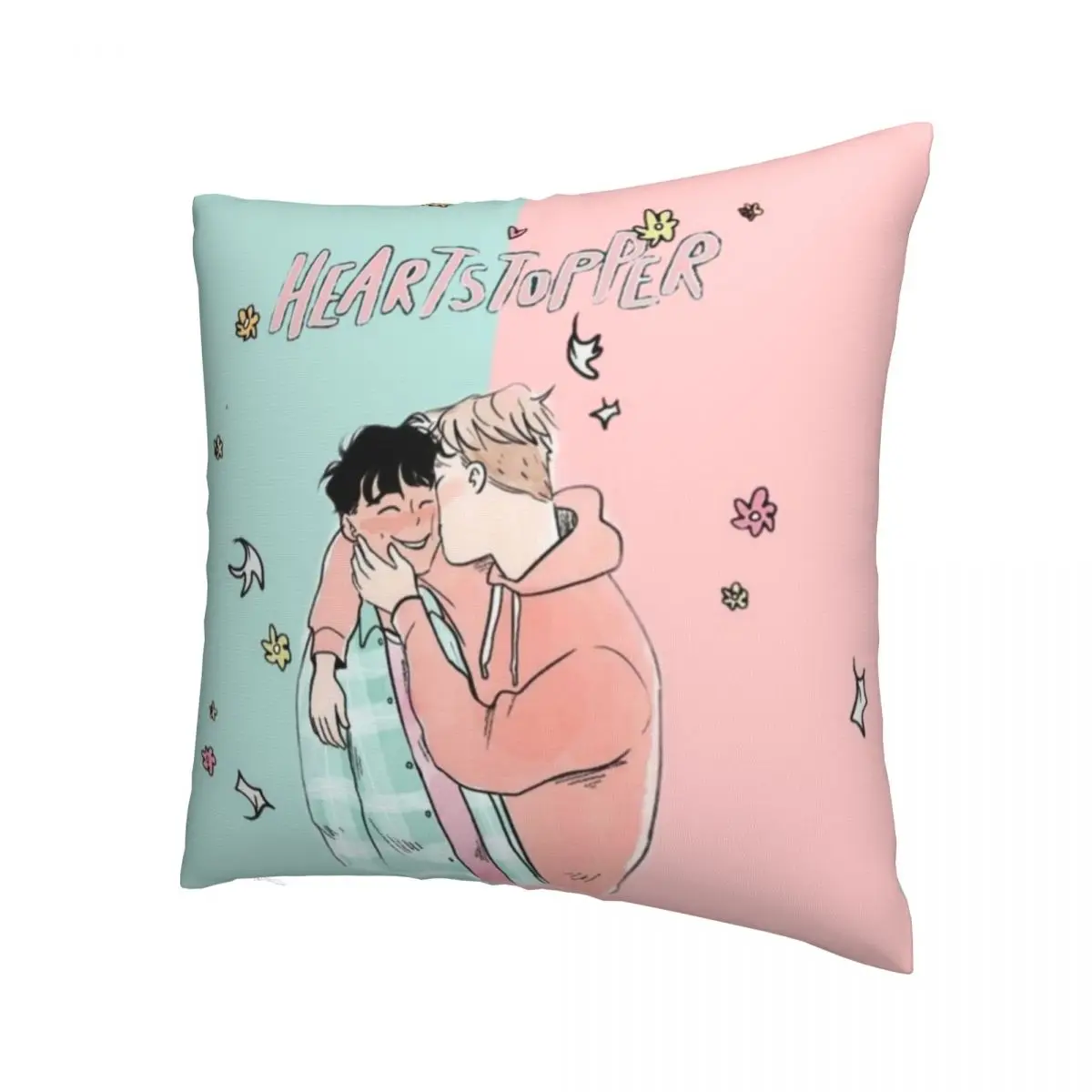 Heartstopper Rainbow Kawaii Pillowcase Polyester Cushion Cover Decor Lgbt  Yaoi Boy Love Pillow Case Cover Bedroom Square 45*45cm - AliExpress