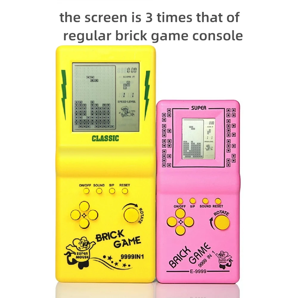 Big Screen Nostálgico Brick Game Console Puzzle Built-in 23 Jogos de Blocos Velocidade Ajustável Dificuldade Alimentado por Pilhas aa Novo - Image 3