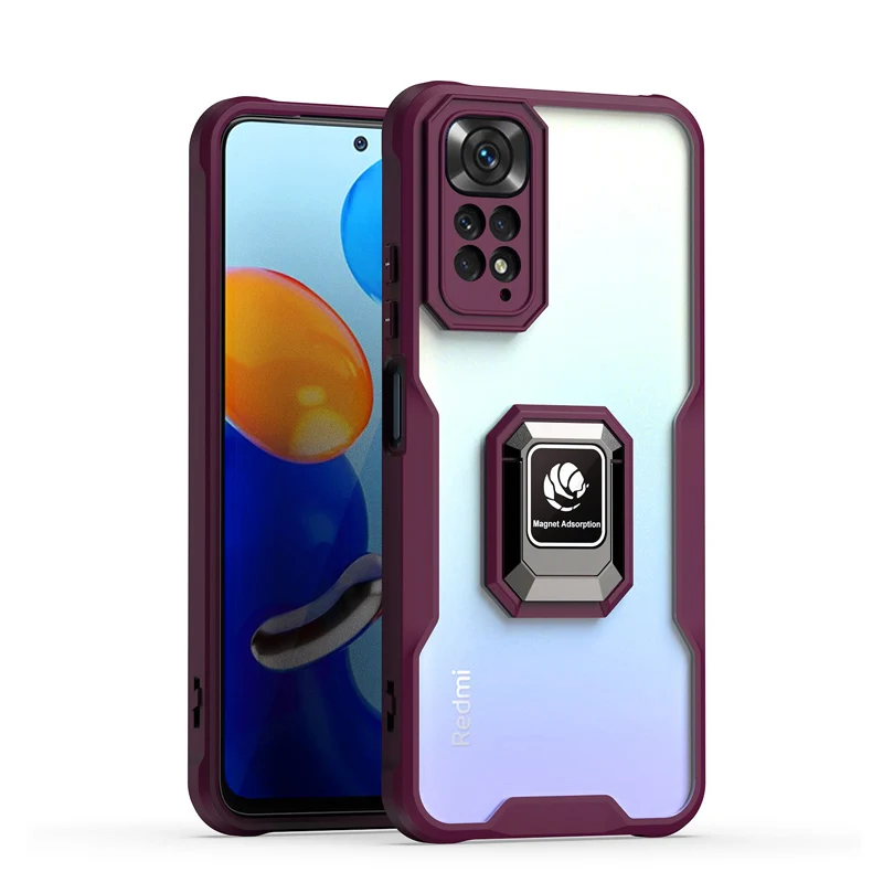 Leton Funda Para Xiaomi 11T / 11T Pro Con Adsorción Magnética, Marco De Aluminio Y Doble Vidrio Templado. Transparente, Carga Inalámbrica, Color Verde.