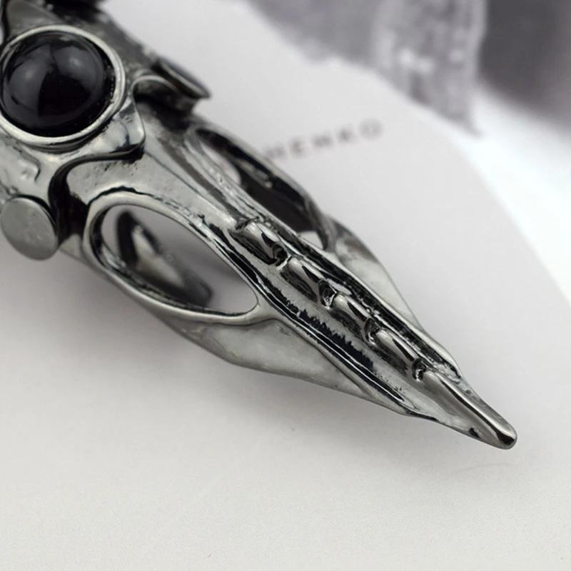 Vintage Punk Dragon Claw Finger Ring For Women Dark Black Skeleton Knuckles Armor Gothic Punk Rings Jewelry Accessories 4