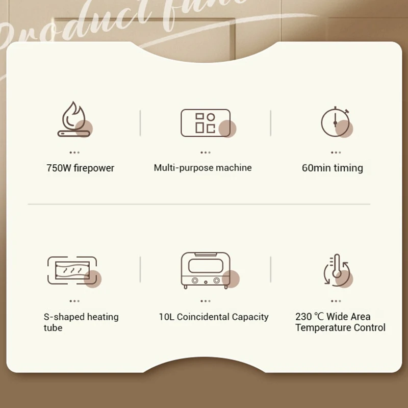 10L/20L multifunctional household electric oven timed temperature control steam baking baking integrated electric oven 4