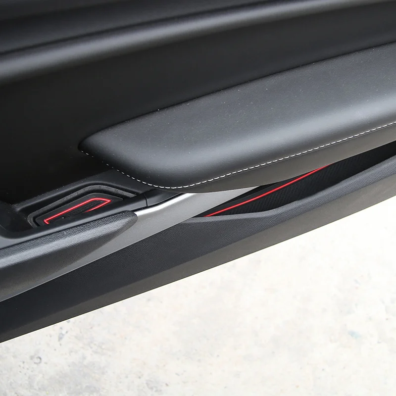 Interior Door Non-slip Slot Pad Rubber Cup Holder Mat For Chevrolet Camaro 17-18 