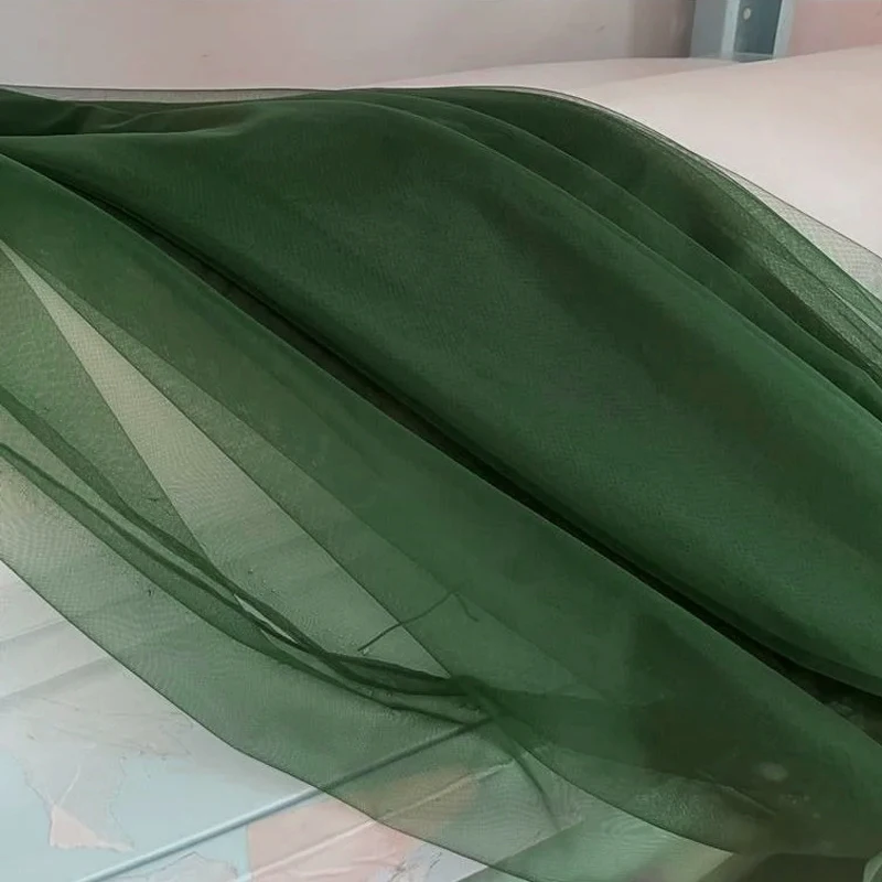 Avocado Sage Green Soft Tulle Fabric for Wedding and DIY Decorations