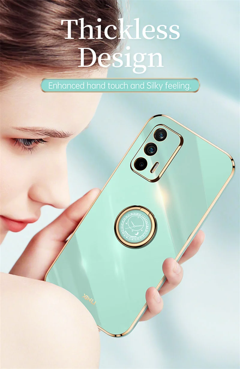 Realme GT RealmeGT 5G RMX2202 Case 6D Plating Shiny Soft Silicone TPU Back Cover Phone Case for Realme GT RealmeGT 5G RMX2202 6