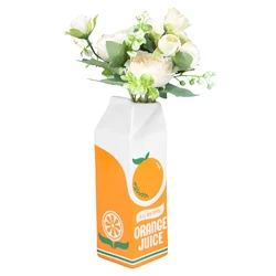 Vintage Orange Ceramic Vase - Multipurpose Decorative Flower Vase (Orange juice vase)