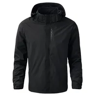 Men's Waterproof Rain Jacket Lightweight Outer Hooded Outdoor Raincoat Hiking Windproof Jacket Climbing Outdoor Jackets 2