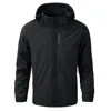 Men's Waterproof Rain Jacket Lightweight Outer Hooded Outdoor Raincoat Hiking Windproof Jacket Climbing Outdoor Jackets 2