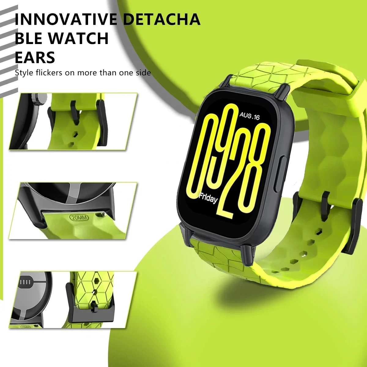 Silicone Bracelet Strap - Universal 22mm & 48mm, Multiple Smartwatch Compatibility