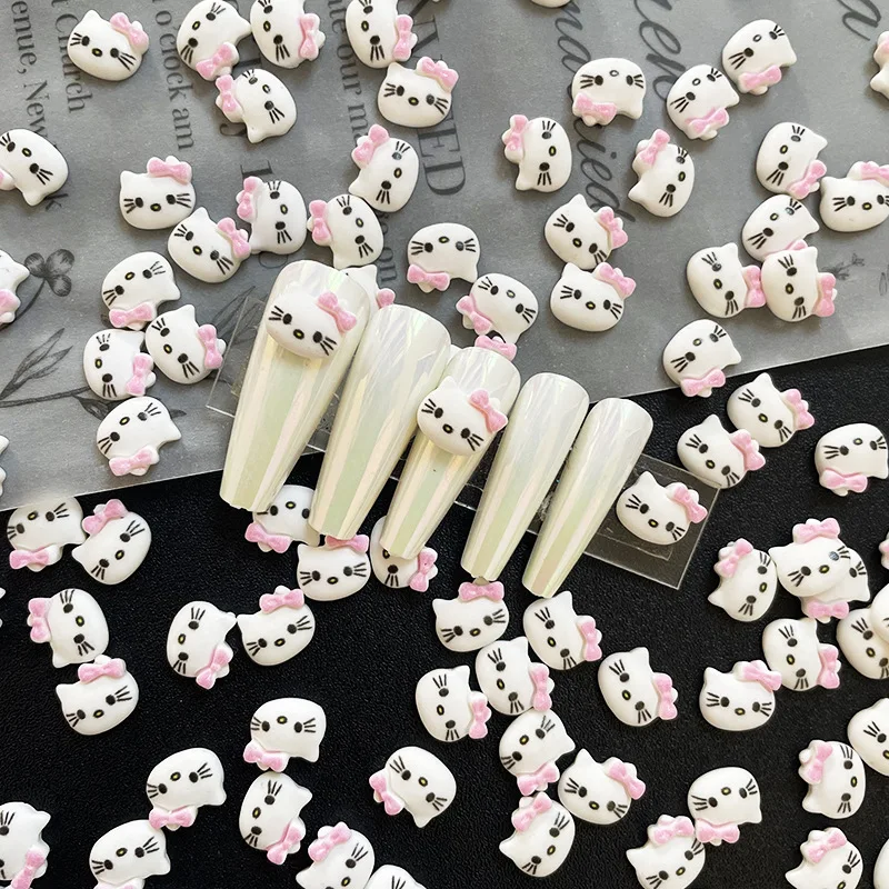 

Kawaii New Frosted Matte Nail Jewelry Patch Accessories Cream Resin Sanrioed Hello Kittys Anime Mini 3D Cute DIY Decoration