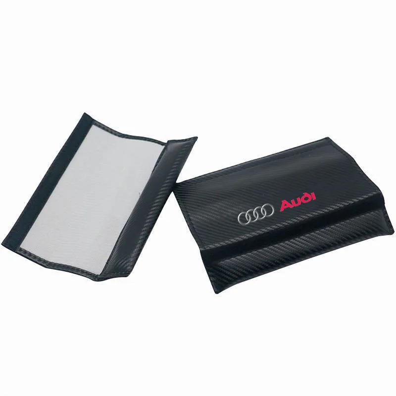 2Pcs 탄소 섬유 안전 벨트 커버 어깨 패드 아우디 Sline RS4 S3 RS5 RS7 S4 S6 A1 A3 A4 A5 A6 A7 A8 Q3 Q5 Q7 Q8