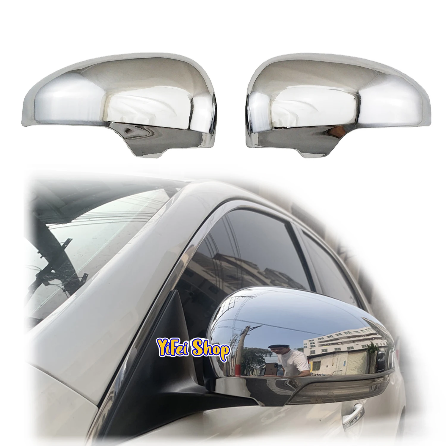 

Car Chrome Rearview Accessories Plated 2008 2010 2012 2014 For Toyota Mark X Reiz GS Carbon Door Mirror Cover Trim Paste Style