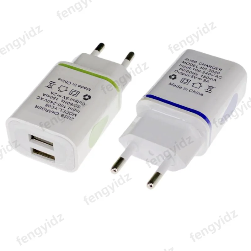USB Wall Charger for Samsung Xiaomi Dual Port 2A Output Travel Plug Power Adapter Compatible for Phone