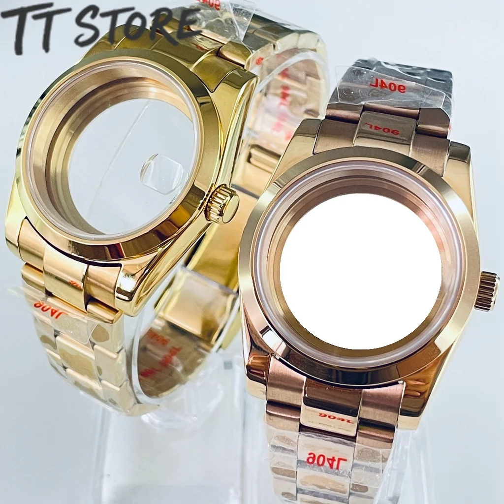 Gold Rose Watch Case with Top Waterproof Sapphire Crystal