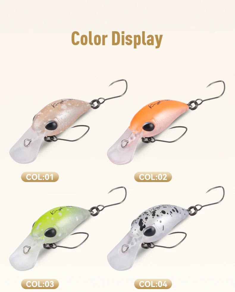 Kingdom Fishing Lure Micro Expert Minnow 1,5 g 3,2 g 25 mm 32 mm Topwater Künstlicher harter Kurbelköder Wobbler Barsch Forellenköder – Detail 12