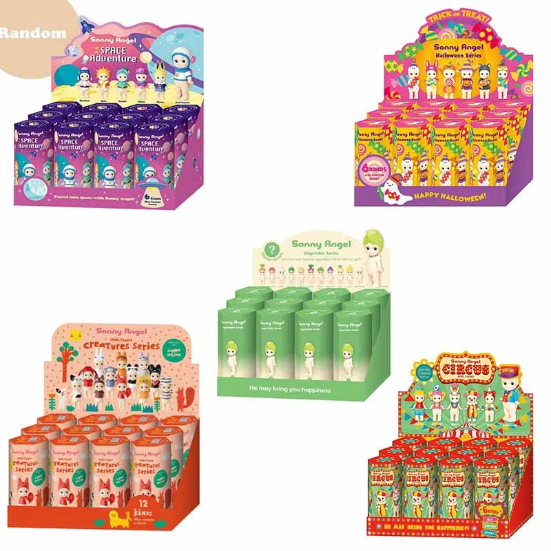 

Sonny Angel 12pcs Set Blind Box Circus Troup Curious Animals Halloween Space Adventure Series Mystery Boxes Child Christmas Gift
