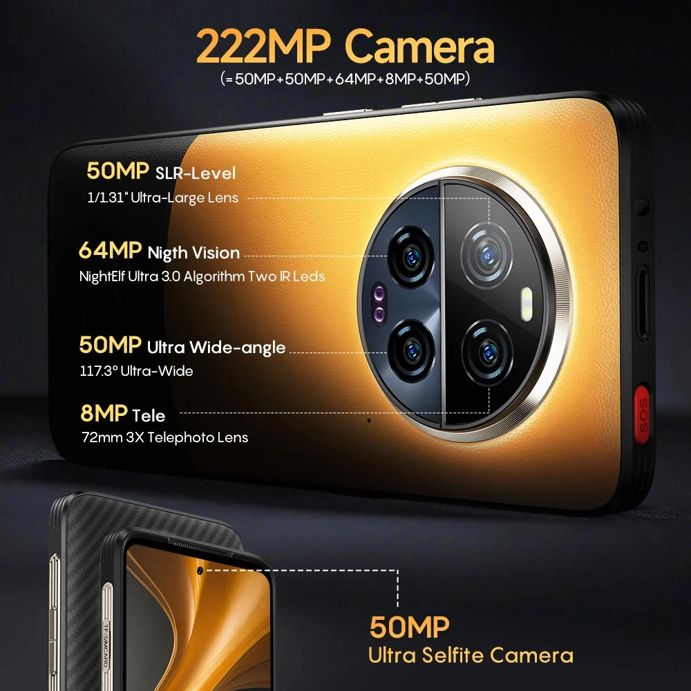 Ulefone Armor 23 Ultra 24GB 512GB Rugged Android 13 64MP Night Camera 6.78Inch 120W MediaTek 5G Satellite Message Global Version 4