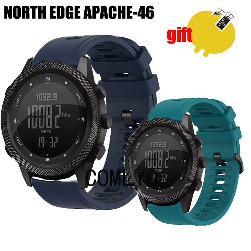 NORTH EDGE Mannen Horloges Militaire Horloges voor Mannen Koolstofvezel Waterdicht voor Mannen Datumweergave Nylon Leger Tactische Sport, Zwart/Zwart, 45, Sport