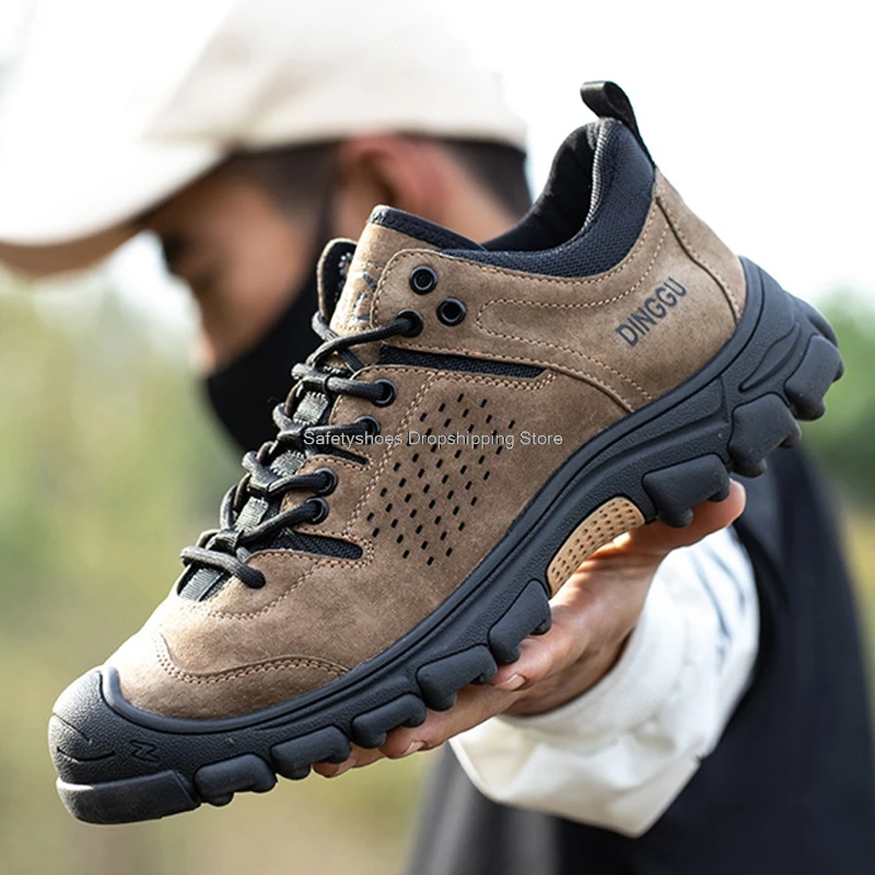 Nuevos zapatos de trabajo para hombres, botas de seguridad para el
