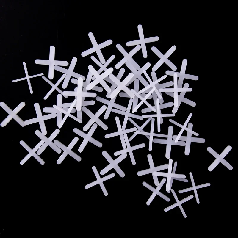100-300pcs 1/1.5/2/2.5/3/4/5/8/10mm Plastic Cross Ceramic Tile Leveling System Clips Spacer Ceramic Floor Construction Tools