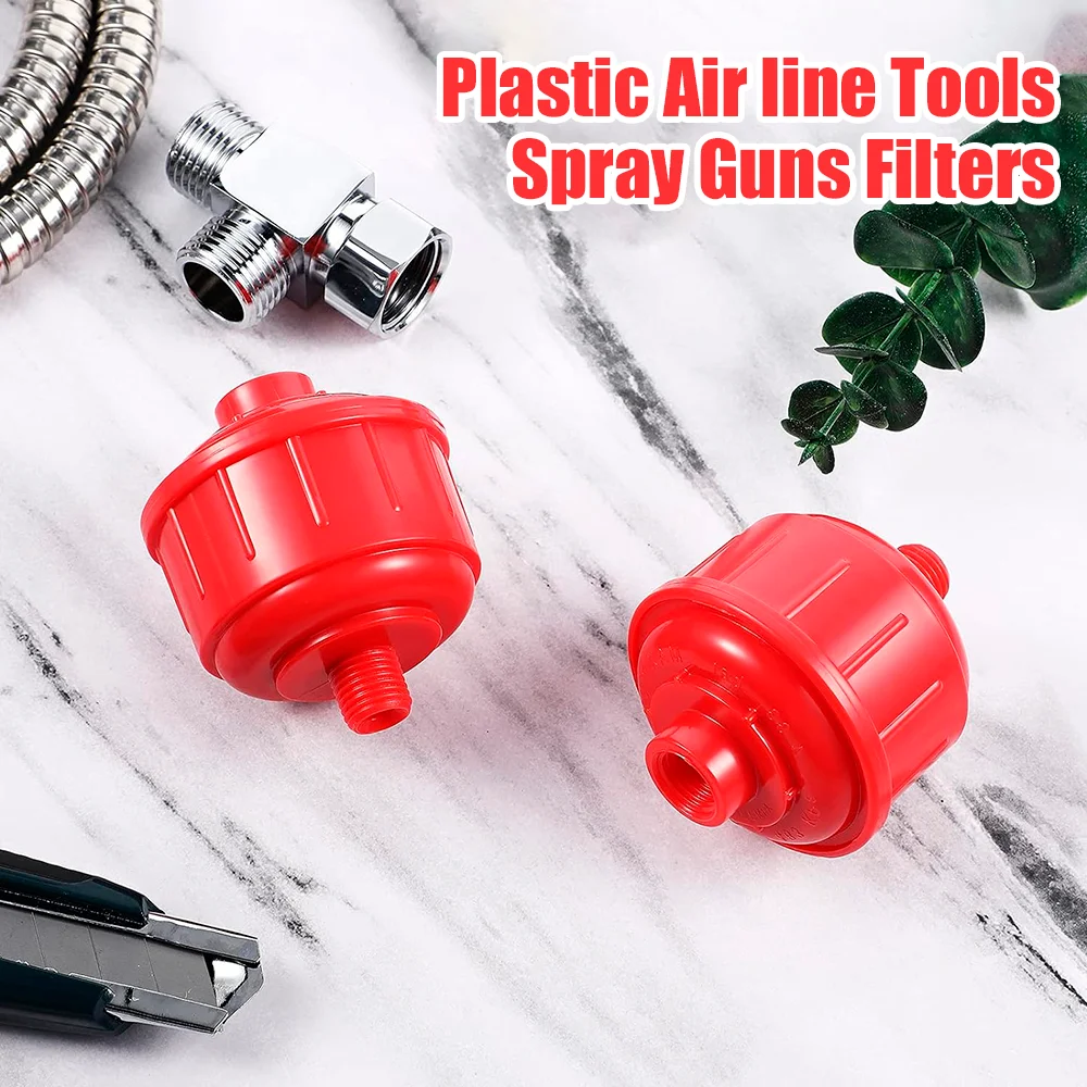 Mini Disposable Air Water Filter, Oil Water Separator, Air Line Filter Spray Gun Filter 1/4 Inch Thread for Spray Guns/Air Tools