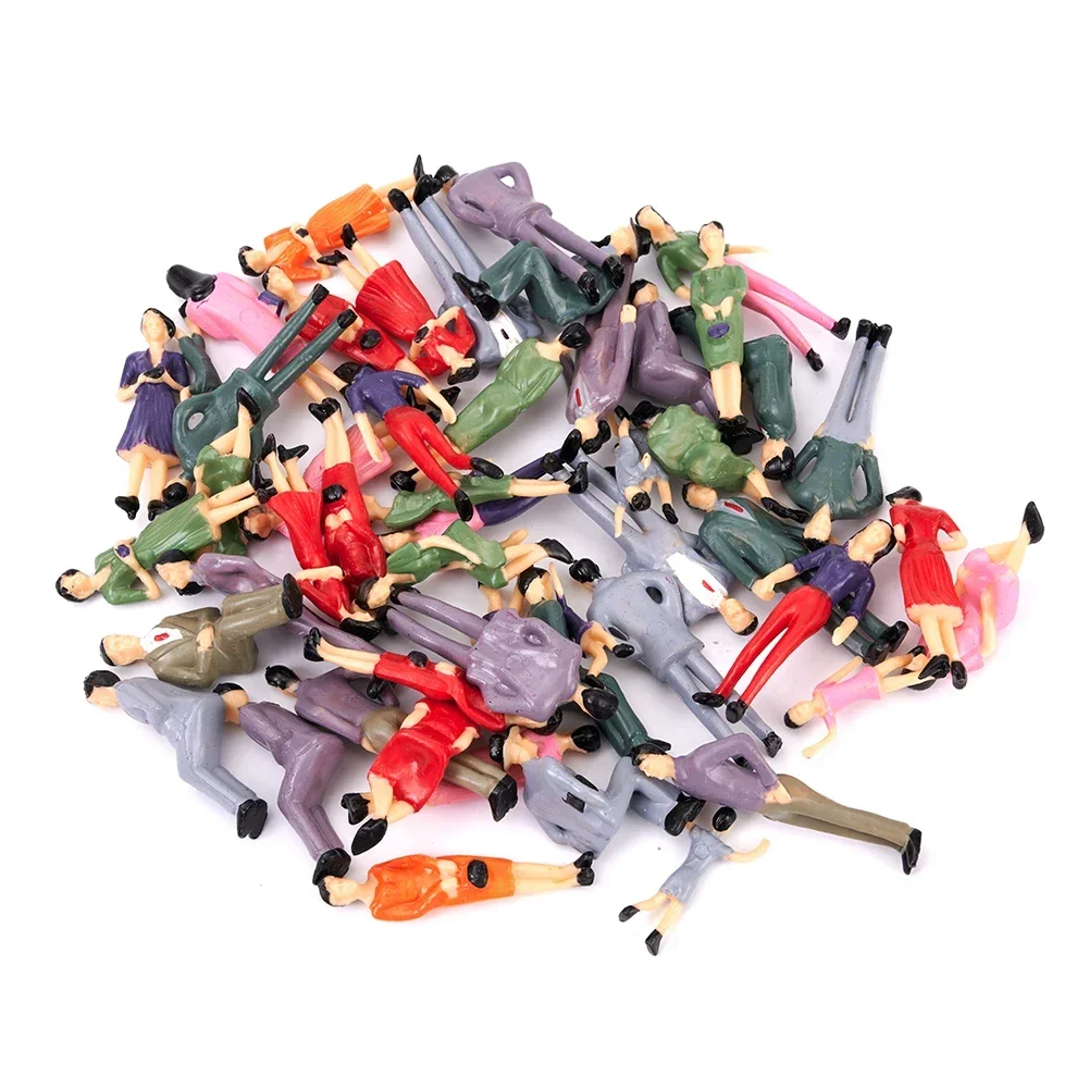50Pc 1:32 Scale Plastic Models People Sitting Standing Figures Miniature Figure Toy Figurines Model Collection Toy Garden Decor