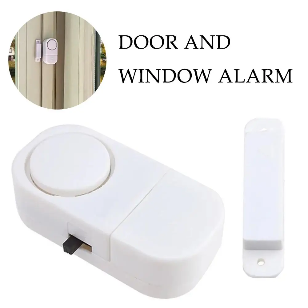 Door Window Wireless Alarm Battery Powered Magnetic Sensor 1Pc Protects Home Or Office