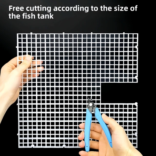 30x15cm 30x30cm Grid Divider Plate Detachable Spliceable Fish Tank Isolation Plate Upper Cover Net Bottom Filter For aquarium 5