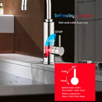3000W chauffe-eau électrique salle de bains cuisine robinet chauffe-eau sans réservoir robinet électrique coulant avec affichage de la température 3
