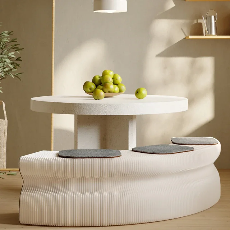 Folding and Telescopic Low Stool, Can Bear 900 Kg, Stylish Long Bench for Living Room, Home and Restaurant, Free Leather Cushion