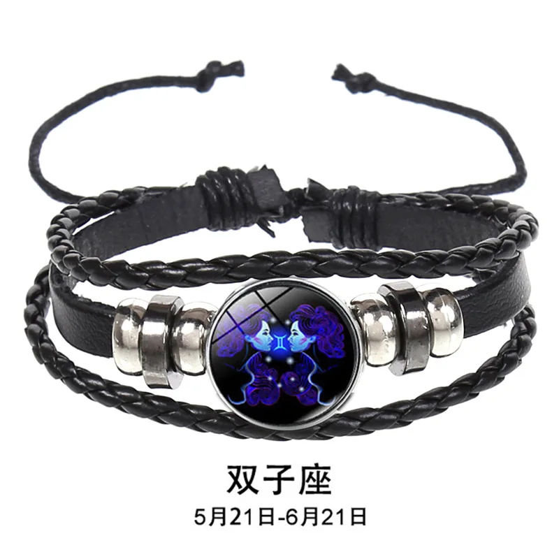 12 Constellation Zodiac Sign Charm Luminous Bracelet - Detailed View 13