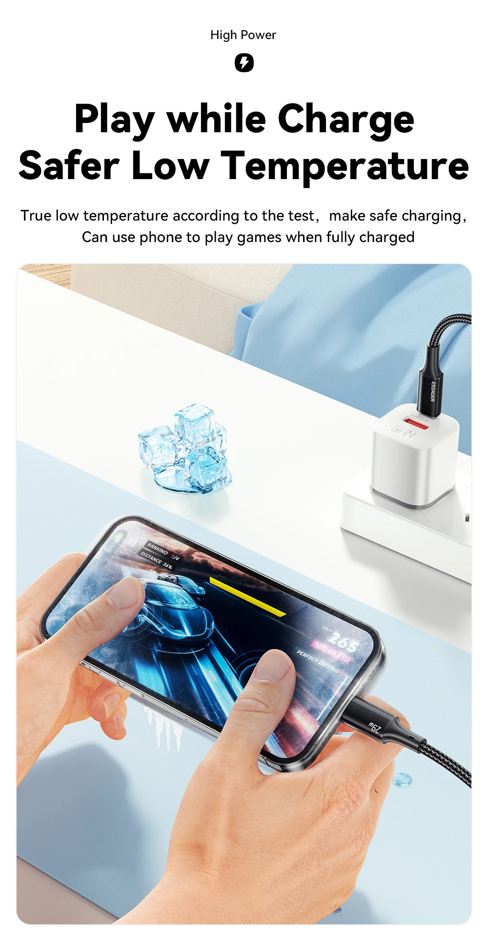 كابل من نوع Essager C لـ iPhone ، شحن سريع ، شاحن ، سلك سلكي ، iPad ، Macbook ، iPhone 14 ، 13 ، 12 ، 11 Pro Max ، XS ، XR ، PD 29W