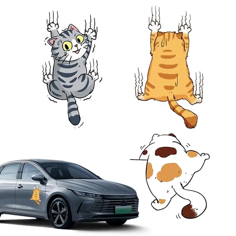 

Наклейки с кошками для автомобиля, очаровательные и Юмористические автомобильные наклейки с изображением кота на окна, автомобильные наклейки для багажа