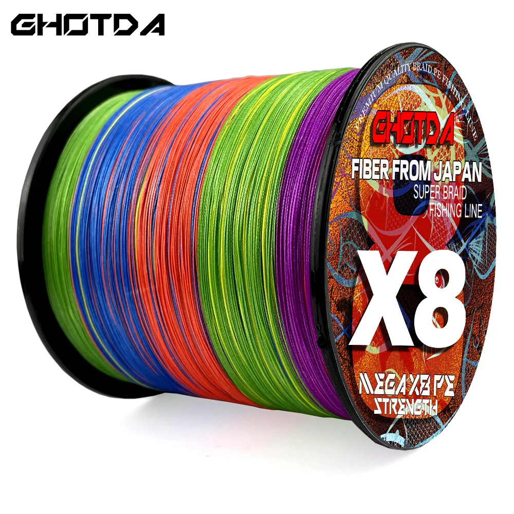 Pe Line Super X-Wire 8 Fili Intrecciati Lenze Da Pesca 1000M 500M 300M Multifilamento Per Trota Bass Jig Sea Ocean Lure Raft Angling
