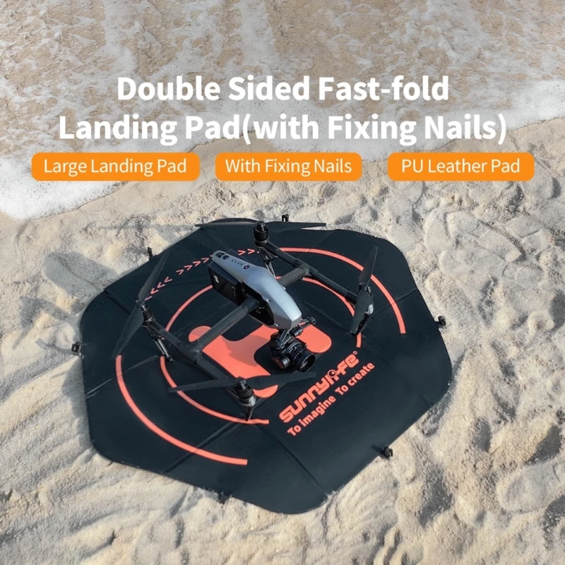 110cm Waterproof Landing Pad Foldable Parking Apron with Ground Nails & Organiser Bag for Mavic3 Pro/Matrice30 Series