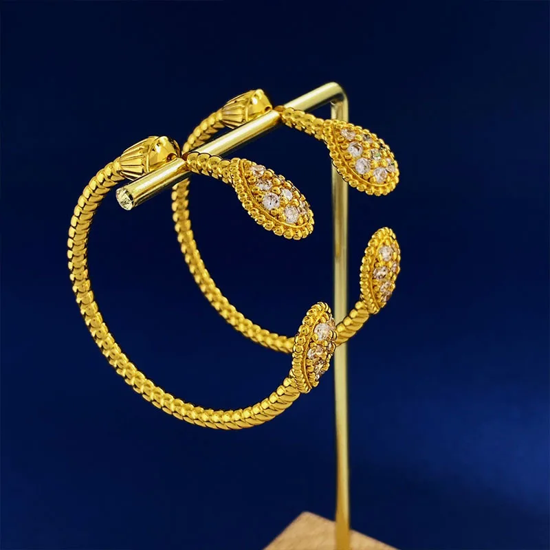 European and American large circle water drop earrings