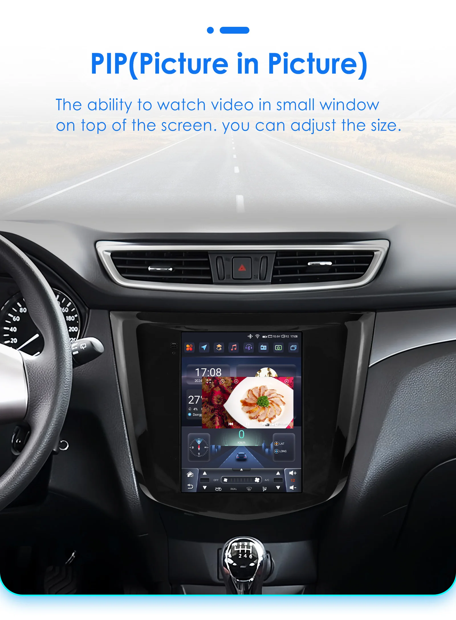 Hizpo 9,7 "Carplay Android 13 Auto radio Für Nissan Qashqai J11/X-Trail 3 T32 2013-2017 für Tesla Stil Vertikale Bildschirm GPS 7862 – Detail 32