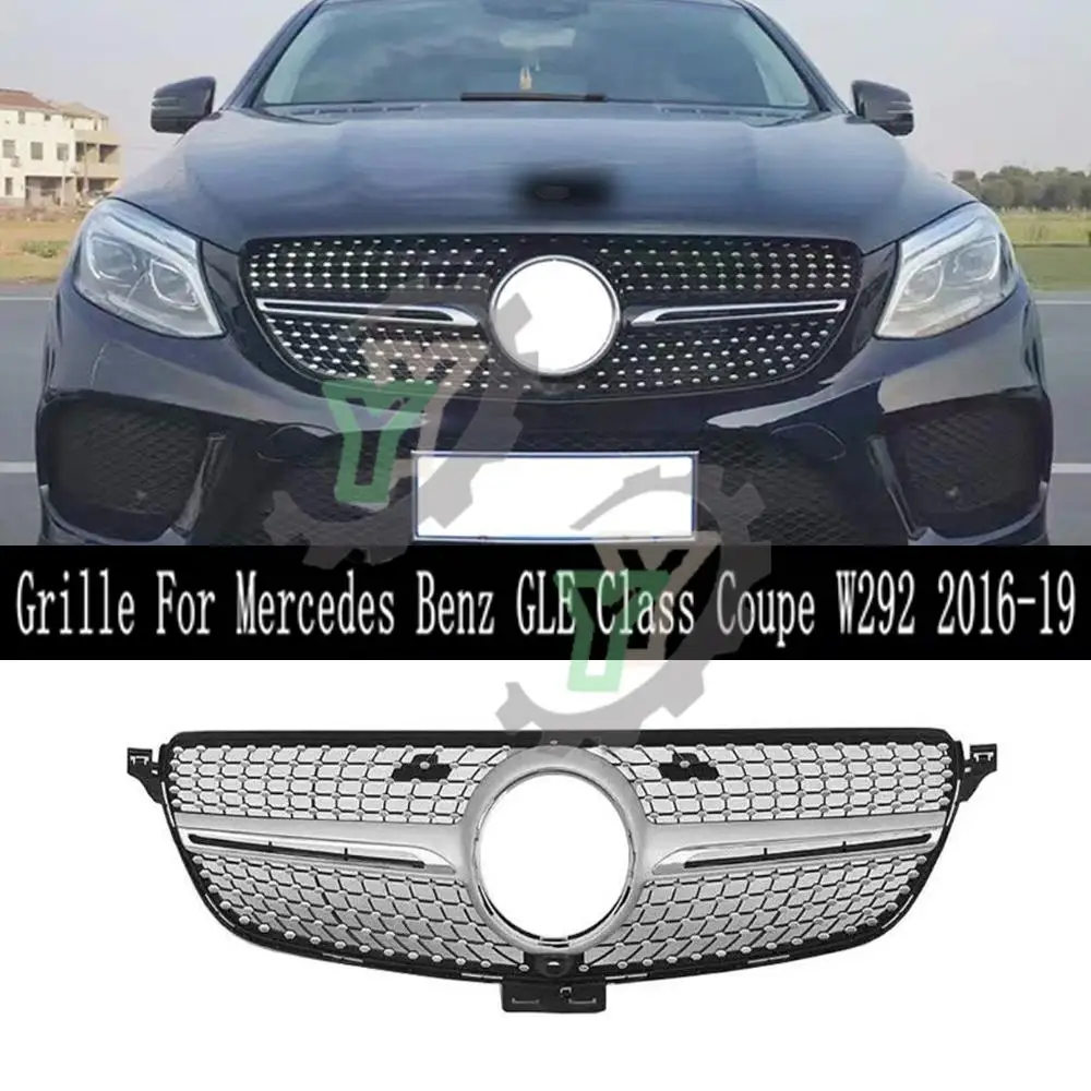 

Car Front Hood Bumper Grille Racing Grill For Mercedes-Benz GLE-Class W292 C292 Coupe GLE300 GLE500 GLE400 GLE450 2015-2019