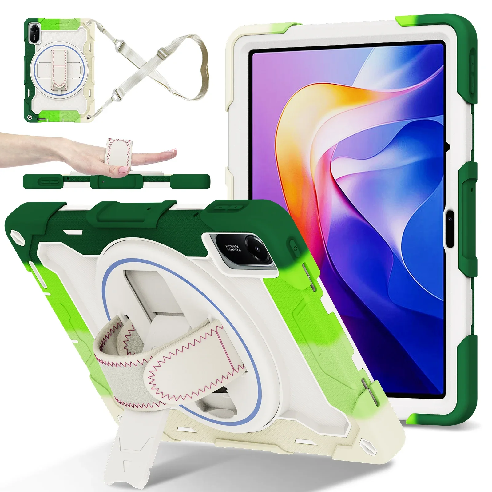 Ultra-Durable 360° Rotating Armor Stand Tablet Case