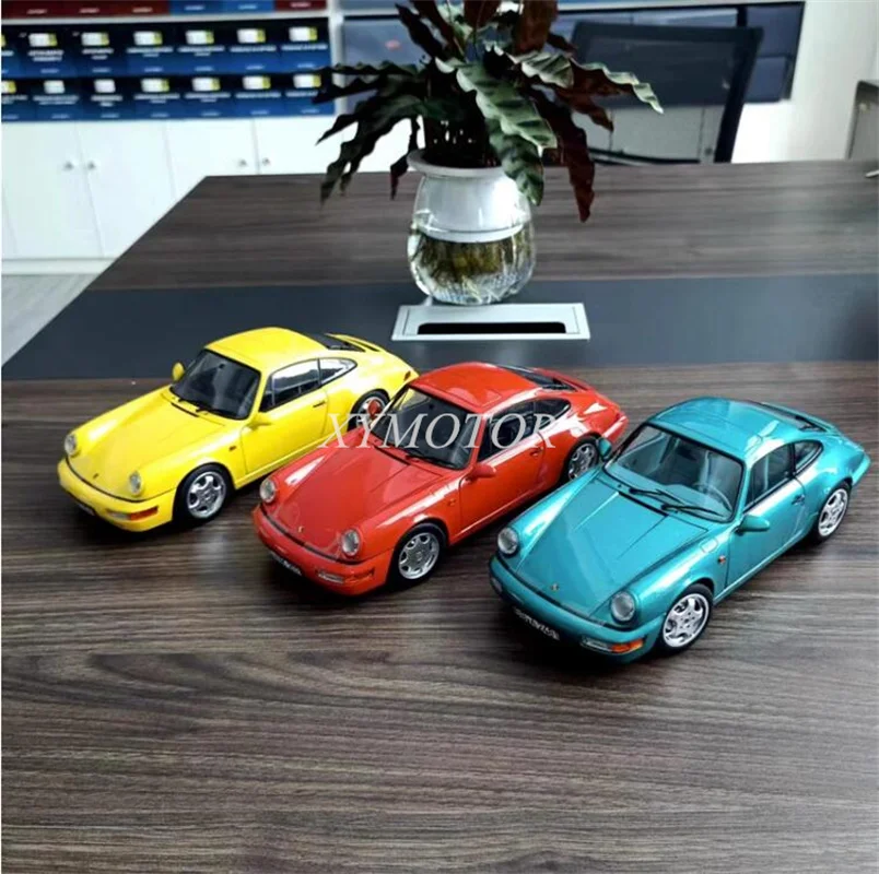 

Norev 1/18 For Porsche 911 Carrera 2 1990 Diecast Model Car Red/Green/Yellow Toys Gifts Hobby Display Collection Ornaments